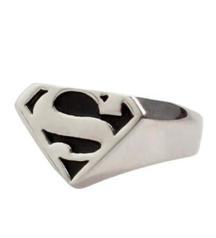 Anillo de acero inoxidable superman