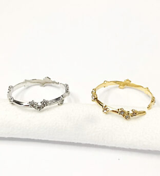 Anillo ajustable corazón de estrellas
