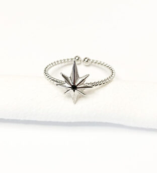 Anillo ajustable estrella polar