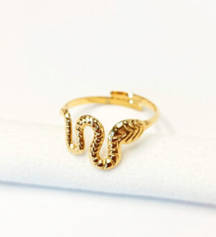 Anillo ajustable serpiente