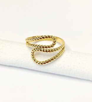 Anillo ajustable entrelazado