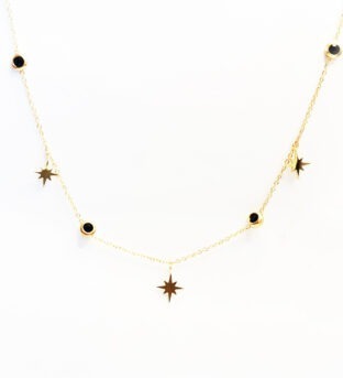 Gargantilla con estrellas y circonitas