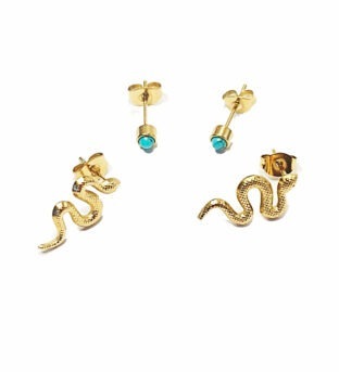 Pendientes diseño serpiente