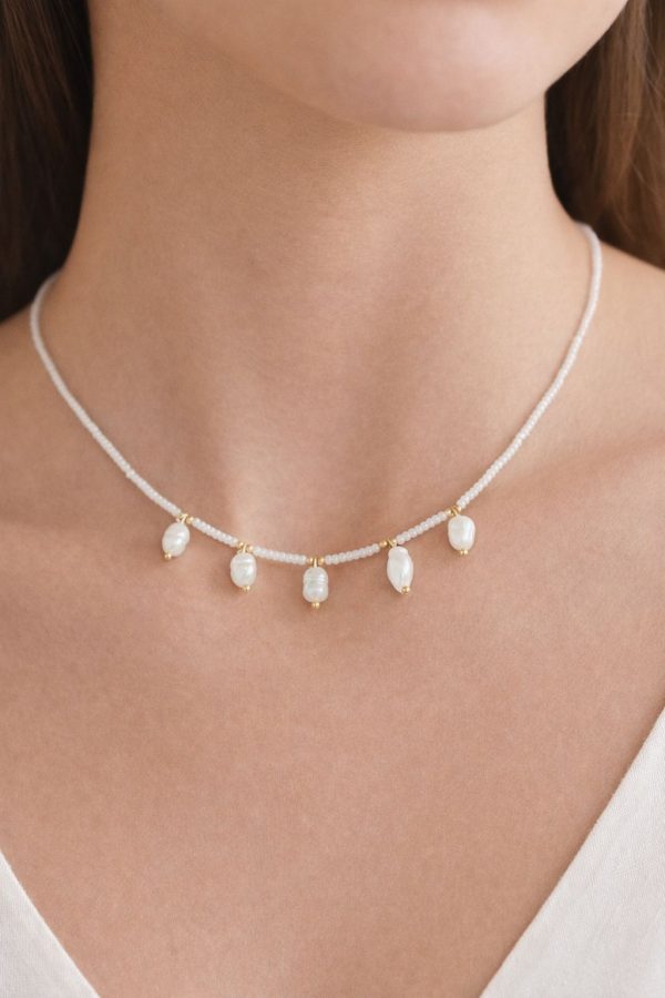 gargantilla perla de rio