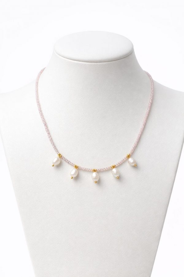 gargantilla perla lila