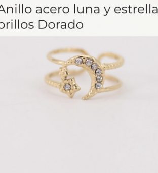 Anillo luna y estrella