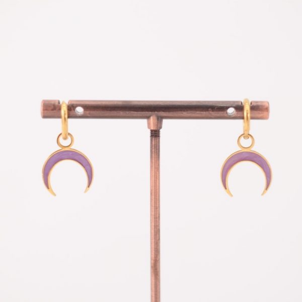pendientes con colgantes de luna