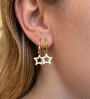 Pendientes estrellas de color