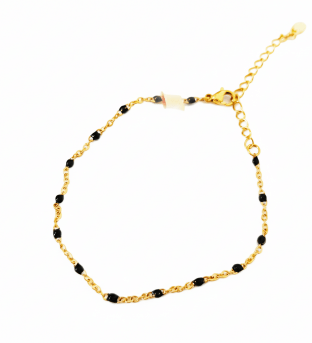 Pulsera de acero con bolitas