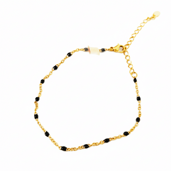 pulsera acero con bolitas