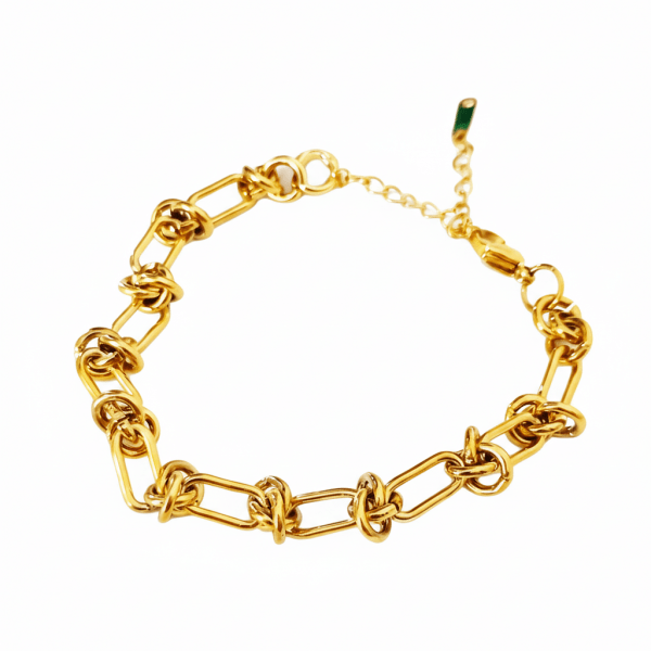 pulsera cadena dorada