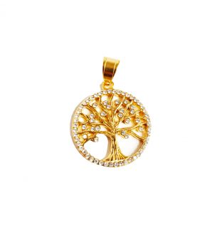 Colgante Árbol de la Vida Calado con Micro Brillantes