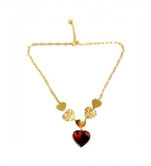 Gargantilla de Corazones y Cadena Minimalista
