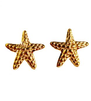 Pendientes de Estrella de Mar Dorados