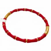 pulsera bambu roja