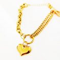pulsera cadena y corazón