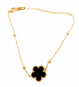 Pulsera acero inoxidable con flor