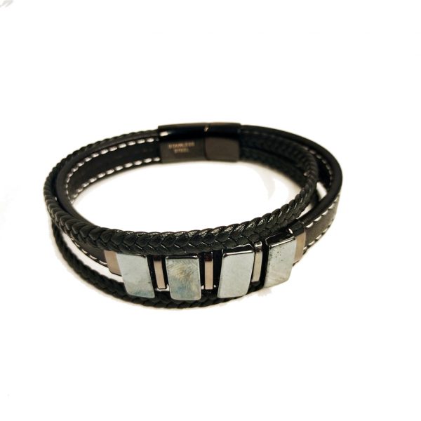 pulseracuero4piedras