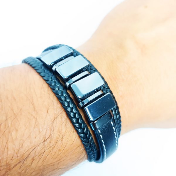 pulseracuero4piedras4