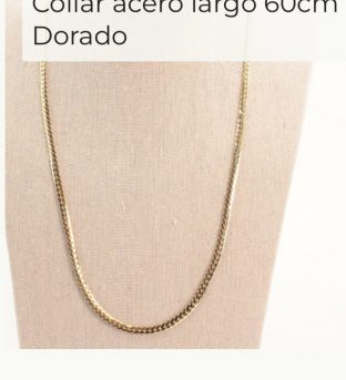 Collar acero dorado