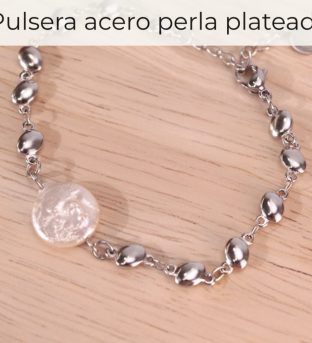 Pulsera de acero perla