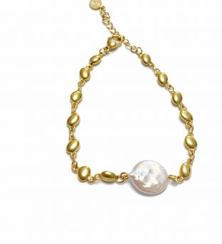 Pulsera de acero perla