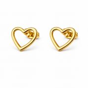 Pendientes corazon calado