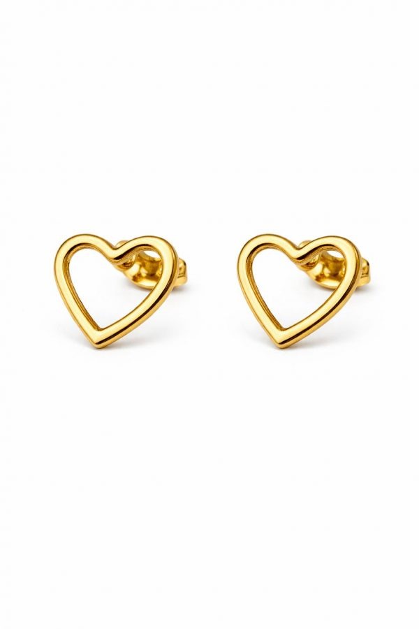 Pendientes corazon calado