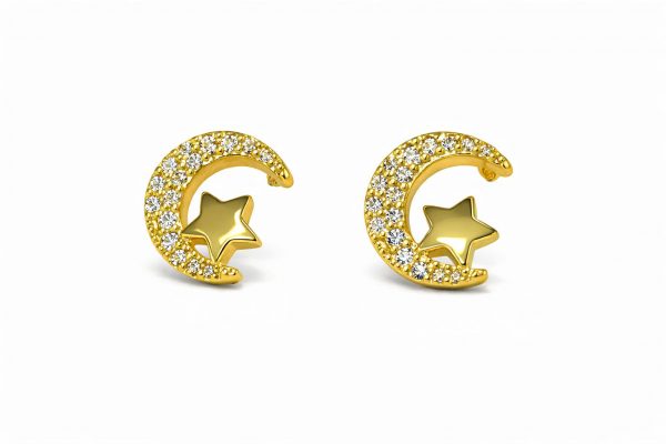 Pendientes luna estelar Pendientes luna estelar