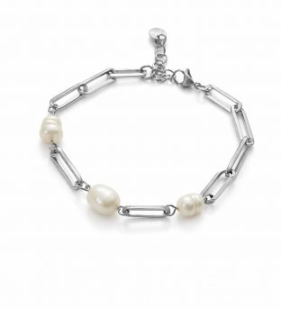 Pulsera de cadena y perlas