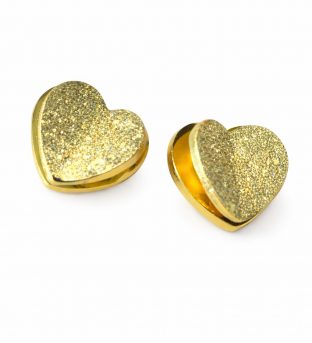 Pendiente Doble corazón