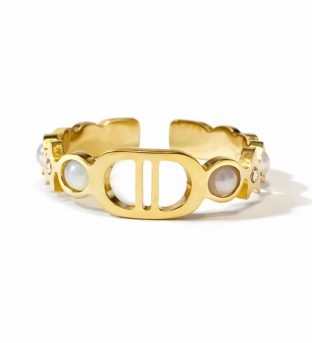 Anillo Hebilla y Perlitas