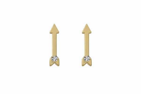 pendiente flecha dorado