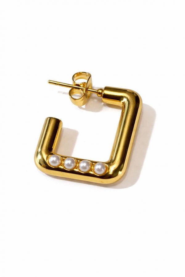 pendiente perlita rectanguar