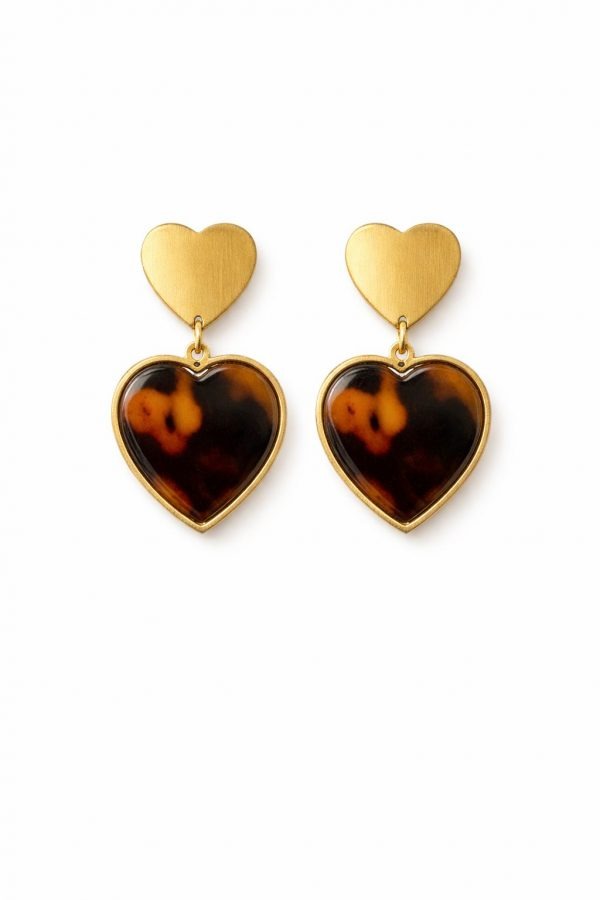 pendientes corazon de marmol pendientes corazon de marmol