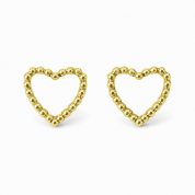 pendientes corazon y bolitas 2