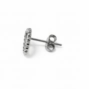 pendientes corazon y bolitas calados