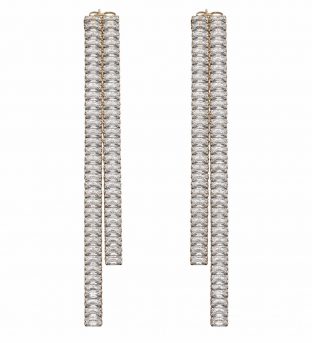 Pendientes largos baguette