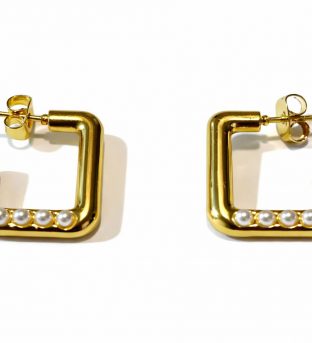 Pendiente rectangular con perlitas