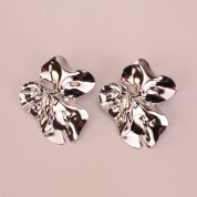 pendientes petalos plata 2