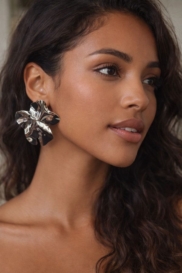 pendientes petaos plata