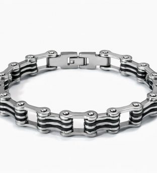 Pulsera cadena Biker negra