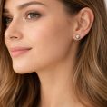 modelo pendientes bolita plata