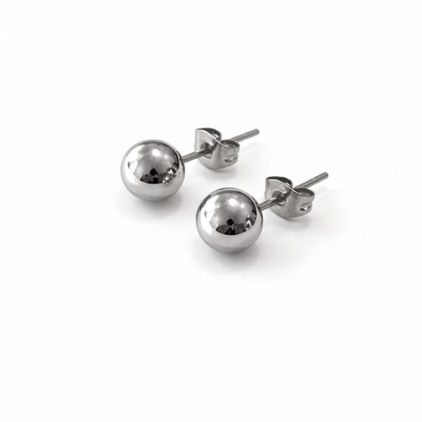 pendientes cear bolas plata