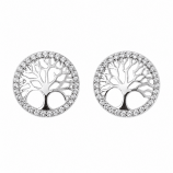 Pendiente de plata arbol de la vida